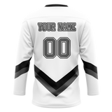 Custom Team Design White & Gray Colors Design Sports Hockey Jersey HK00MC040203