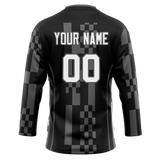 Custom Team Design Black & Gray Colors Design Sports Hockey Jersey HK00LAK070103