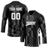 Custom Team Design Black & Gray Colors Design Sports Hockey Jersey