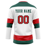 Custom Team Design White & Red Colors Design Sports Hockey Jersey HK00MW030209