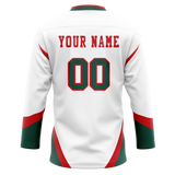 Custom Team Design White & Red Colors Design Sports Hockey Jersey HK00MW060209