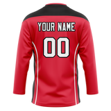 Custom Team Design Red & Black Colors Design Sports Hockey Jersey HK00NJD030901