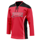 Custom Team Design Red & Black Colors Design Sports Hockey Jersey HK00NJD030901