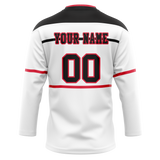 Custom Team Design White & Black Colors Design Sports Hockey Jersey HK00NJD050201