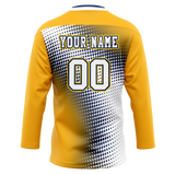 Custom Team Design Gold & White Colors Design Sports Hockey Jersey HK00NP091302