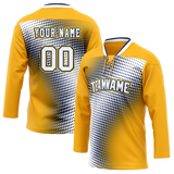 Custom Team Design Gold & White Colors Design Sports Hockey Jersey HK00WJ091302