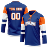 Custom Team Design Blue & White Colors Design Sports Hockey Jersey HK00NYI022002