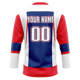 Custom Team Design White & Red Colors Design Sports Hockey Jersey HK00NYR040209