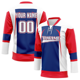 Custom Team Design White & Red Colors Design Sports Hockey Jersey