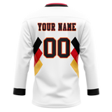 Custom Team Design White & Black Colors Design Sports Hockey Jersey HK00OS050201