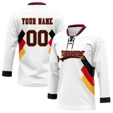 Custom Team Design White & Black Colors Design Sports Hockey Jersey HK00OS050201