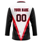 Custom Team Design Black & White Colors Design Sports Hockey Jersey HK00CF070102