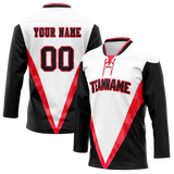 Custom Team Design Black & White Colors Design Sports Hockey Jersey