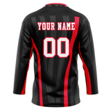 Custom Team Design Black & Gray Colors Design Sports Hockey Jersey HK00OS080103