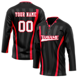 Custom Team Design Black & Gray Colors Design Sports Hockey Jersey