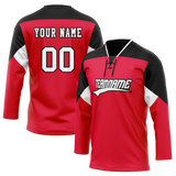 Custom Team Design Red & Black Colors Design Sports Hockey Jersey HK00OS090901