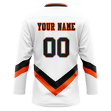 Custom Team Design White & Black Colors Design Sports Hockey Jersey HK00CH010201