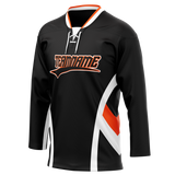 Custom Team Design Black & White Colors Design Sports Hockey Jersey HK00CH040102