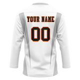 Custom Team Design White & Silver Colors Design Sports Hockey Jersey HK00PF050204