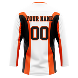 Custom Team Design White & Black Colors Design Sports Hockey Jersey HK00CH070201