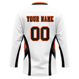 Custom Team Design White & Black Colors Design Sports Hockey Jersey HK00PF090201