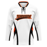 Custom Team Design White & Black Colors Design Sports Hockey Jersey HK00PF090201