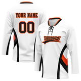 Custom Team Design White & Black Colors Design Sports Hockey Jersey HK00CH090201