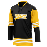 Custom Team Design Black & Yellow Colors Design Sports Hockey Jersey HK00PP010112