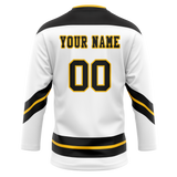 Custom Team Design White & Black Colors Design Sports Hockey Jersey HK00PP020201