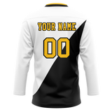 Custom Team Design White & Black Colors Design Sports Hockey Jersey HK00TBL050201