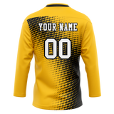 Custom Team Design Yellow & Black Colors Design Sports Hockey Jersey HK00TBL091201