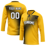 Custom Team Design Yellow & Black Colors Design Sports Hockey Jersey HK00TBL091201