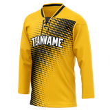 Custom Team Design Yellow & Black Colors Design Sports Hockey Jersey HK00PP091201