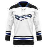 Custom Team Design White & Black Colors Design Sports Hockey Jersey HK00VC040201