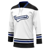 Custom Team Design White & Black Colors Design Sports Hockey Jersey HK00VC040201