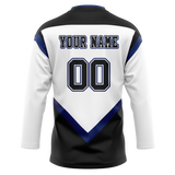 Custom Team Design White & Black Colors Design Sports Hockey Jersey HK00VC080201