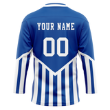 Custom Team Design Blue & White Colors Design Sports Hockey Jersey HK00BS022002