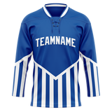 Custom Team Design Blue & White Colors Design Sports Hockey Jersey HK00TML022002