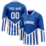 Custom Team Design Blue & White Colors Design Sports Hockey Jersey HK00TML022002