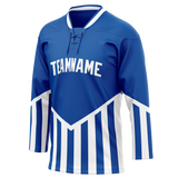 Custom Team Design Blue & White Colors Design Sports Hockey Jersey HK00TML022002