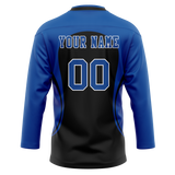 Custom Team Design Blue & Black Colors Design Sports Hockey Jersey HK00BS032001