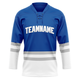 Custom Team Design Blue & White Colors Design Sports Hockey Jersey HK00TML042002