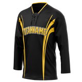 Custom Team Design Black & Yellow Colors Design Sports Hockey Jersey HK00BS050112