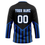 Custom Team Design Black & Blue Colors Design Sports Hockey Jersey HK00TML070120