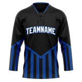 Custom Team Design Black & Blue Colors Design Sports Hockey Jersey HK00TML070120