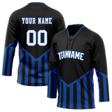 Custom Team Design Black & Blue Colors Design Sports Hockey Jersey