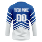 Custom Team Design Blue & White Colors Design Sports Hockey Jersey HK00TML082002