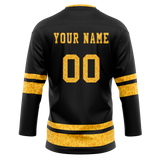 Custom Team Design Black & Yellow Colors Design Sports Hockey Jersey HK00TML090112