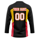 Custom Team Design Black & Red Colors Design Sports Hockey Jersey HK00SJS020109