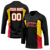 Custom Team Design Black & Red Colors Design Sports Hockey Jersey